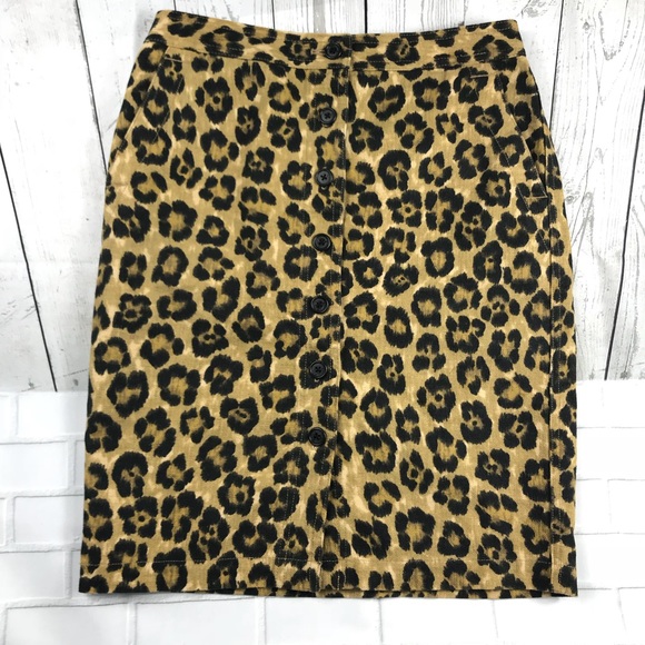 Ralph Lauren Leopard Animal Print Skirt Sz 2P - Picture 4 of 5